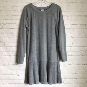 CAbi Womans Gray Flashdance Dress size Small 3459 Cozy Fleece Long Sleeve